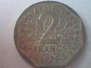 Монета номиналом 2 франка